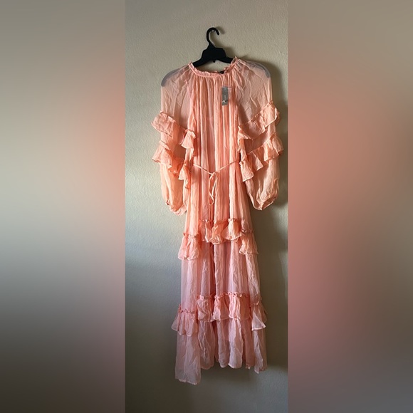 J. Crew tiered ruffle Orange Maxi dress - Picture 12 of 13